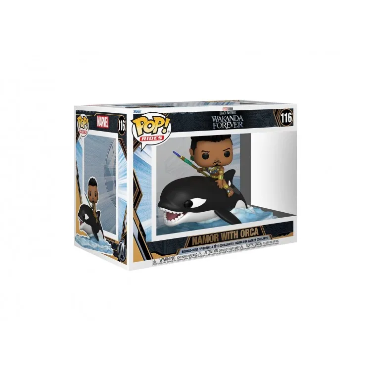 خرید عروسک POP! Rides - شخصیت Namor سوار بر نهنگ اورکا از فیلم Black Panther: Wakanda Forever