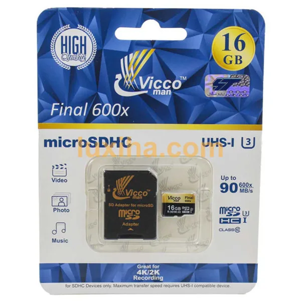 خرید کارت میکرو اس دی Vicco Man - ظرفیت 16 گیگابایت