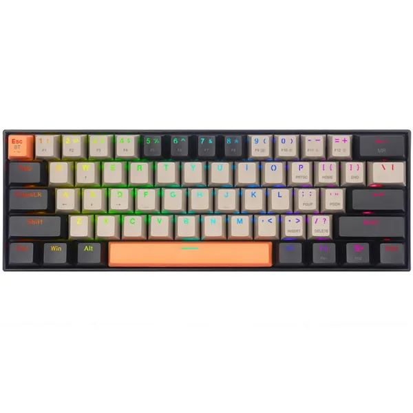 خرید کیبورد Redragon Draconic K530 Pro - سوییچ مکانیکی آبی - بی سیم - سیاه/کرم/نارنجی