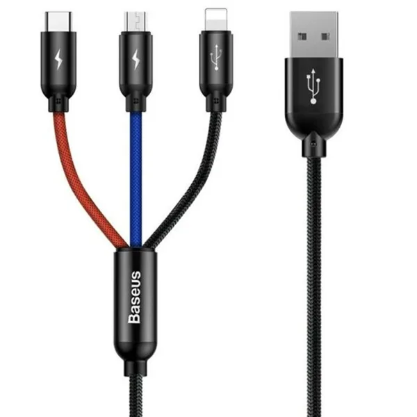 خرید کابل USB سه کاره Baseus - سه رنگ