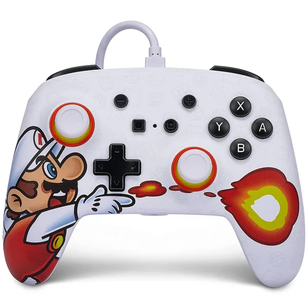 خرید کنترلر PowerA Enhanced نینتندو سوییچ - طرح Fireball Mario
