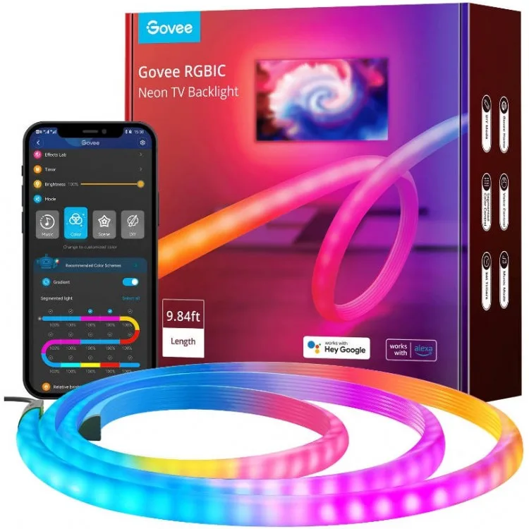 خرید لامپ هوشمند GoVee RGBIC Neon مخصوص تلویزیون