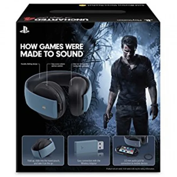 Gold Wireless Stereo Headset Uncharted 4 Edition