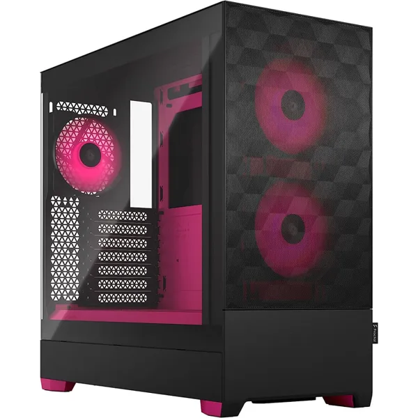 خرید کیس کامپیوتر Fractal Design Pop Air RGB - شاسی مید تاور - سرخابی - شیشه شفاف