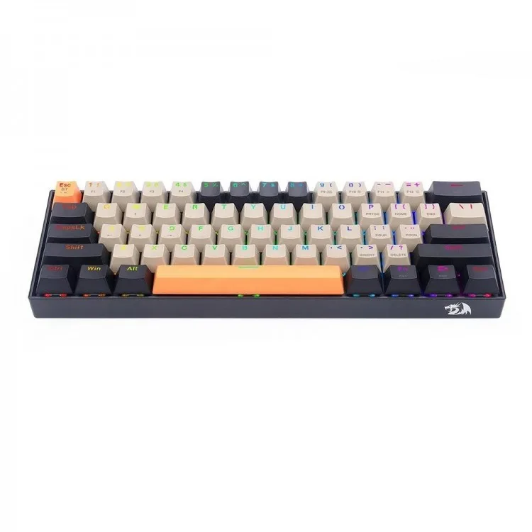 خرید کیبورد Redragon Draconic K530 Pro - سوییچ مکانیکی آبی - بی سیم - سیاه/کرم/نارنجی