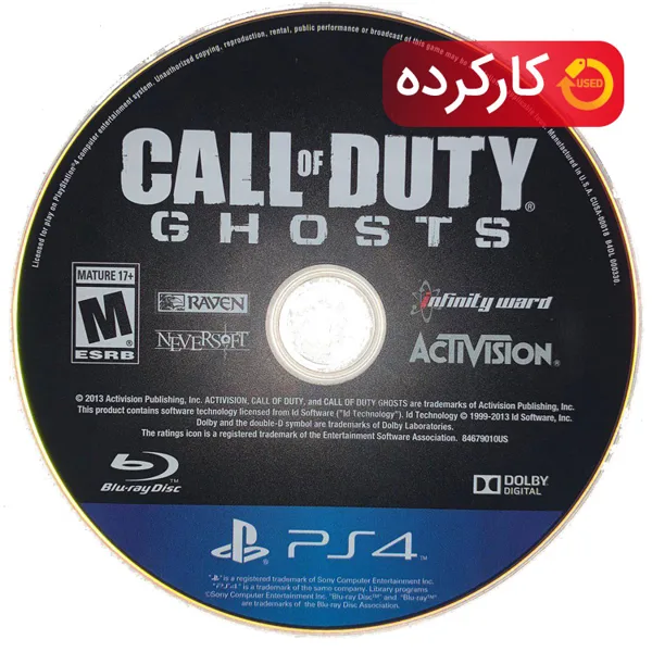Call of Duty: Ghosts PS4 - کارکرده - فاقد قاب