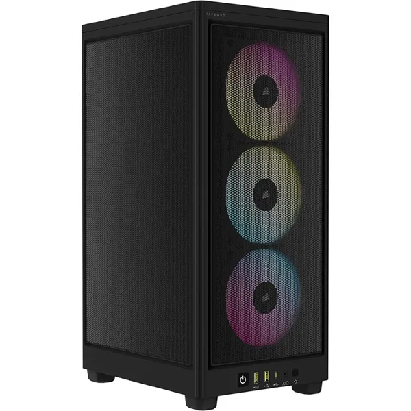 خرید کیس کامپیوتر Corsair iCue 2000D RGB Airflow - شاسی مینی تاور - سیاه