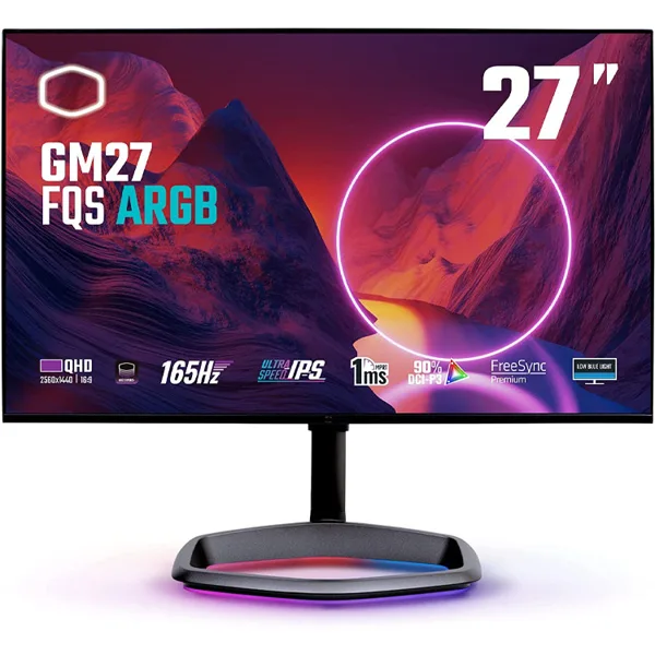 خرید مانیتور Cooler Master GM27-FQS ARGB - کیفیت QHD - سایز 27 اینچ
