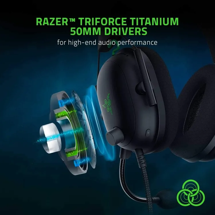 خرید هدست Razer Blackshark v2 به همراه کارت صدا