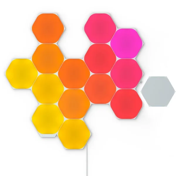 خرید پنل روشنایی هوشمند Nanoleaf Shapes - پک Starter Kit شامل 15 قطعه - شکل شش ضلعی