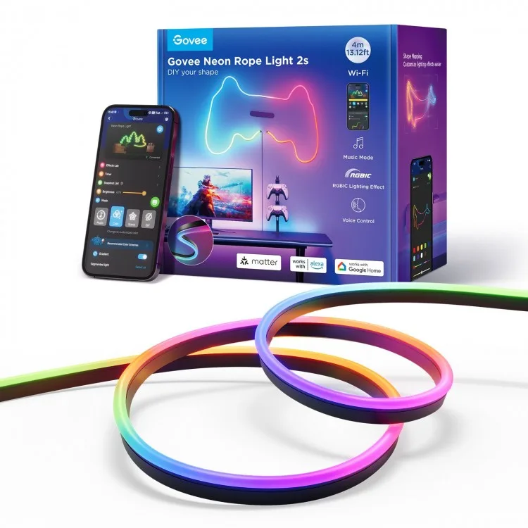 خرید لامپ هوشمند GoVee Neon Rope 2s - چهار متر