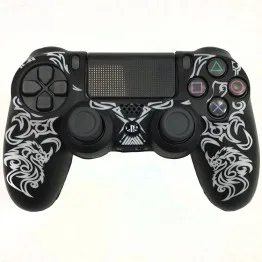 روکش کنترلر Dualshock 4 Cover Black With Skull - Code 115