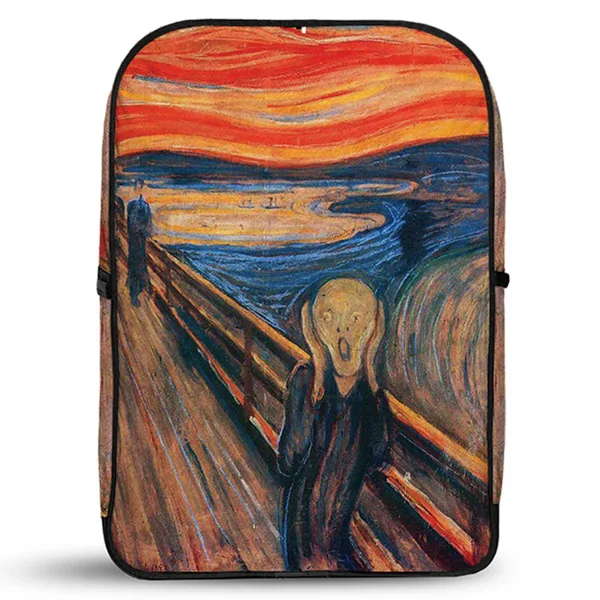 خرید کوله پشتی ونگارد - مخملی - طرح The Scream