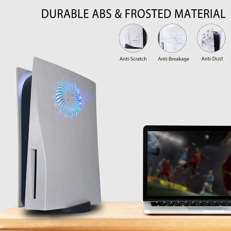 خرید فیس پلیت دارای منفذ مخصوص فن و LED - مخصوص PS5 دیسک خور - سفید