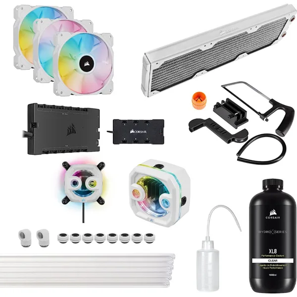 خرید کیت خنک کننده کامپیوتر Corsair Hydro X Series iCue XH303i RGB Pro - سفید