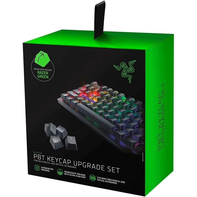 خرید ست دکمه های کیبورد Razer - جنس PBT - سبز ریزر
