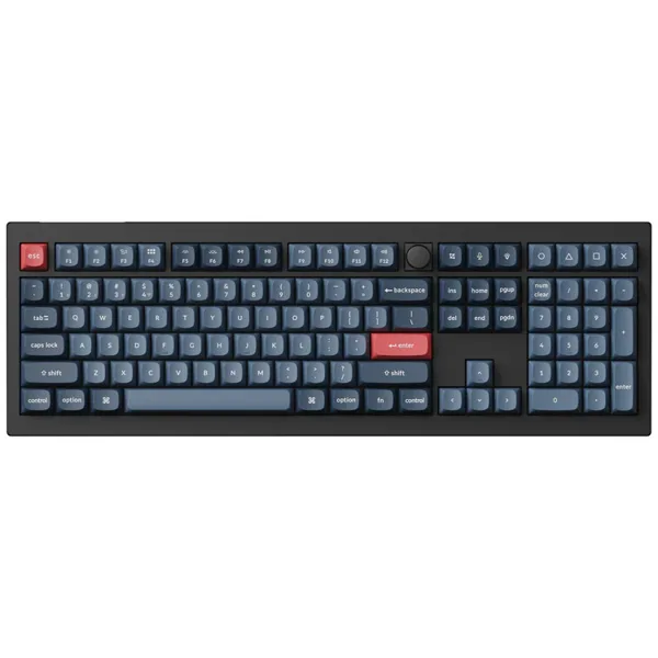 خرید کیبورد Keychron V6 Max - بی سیم - سوییچ مکانیکی Jupiter Brown - سیاه کربنی
