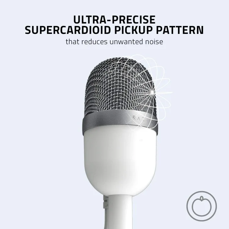 خرید میکروفون Razer Seiren Mini - رنگ Mercury White