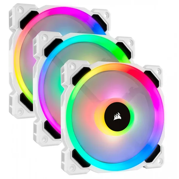 خرید فن کیس Corsair LL120 RGB - پک سه تایی با کنترل Lighting Node Pro - سفید
