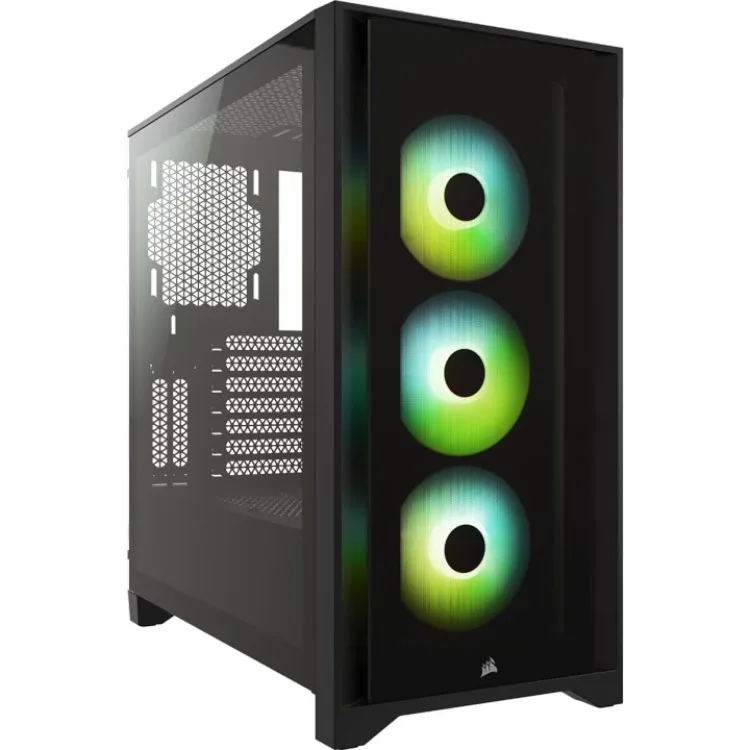 خرید کیس کامپیوتر Corsair iCue 4000X RGB - شاسی مید تاور - سیاه