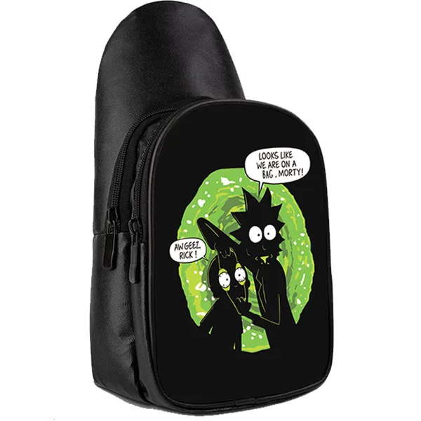 خرید کیف کراس بادی ونگارد - طرح Rick and Morty on a Bag