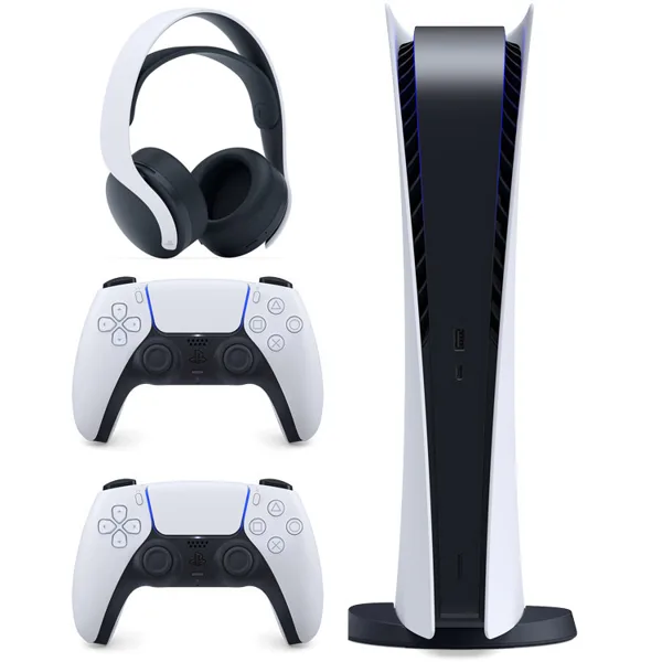 خرید پلی استیشن 5 دیجیتال + یک کنترلر اضافه + هدست Pulse 3D