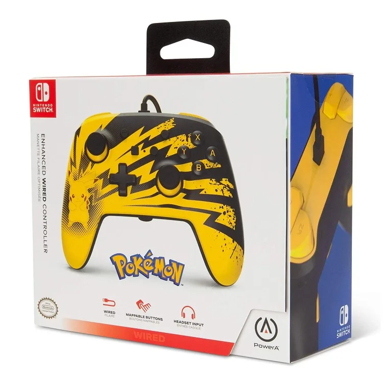 خرید کنترلر PowerA Enhanced نینتندو سوییچ - طرح Lightning Pikachu