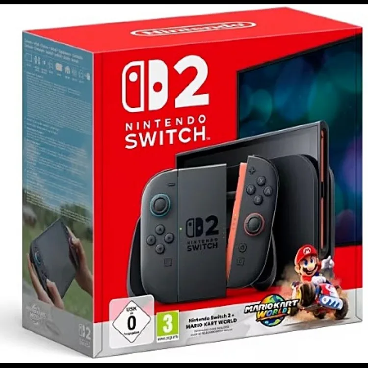 خرید نینتندو سوییچ 2 با بازی Mario Kart World - سیاه