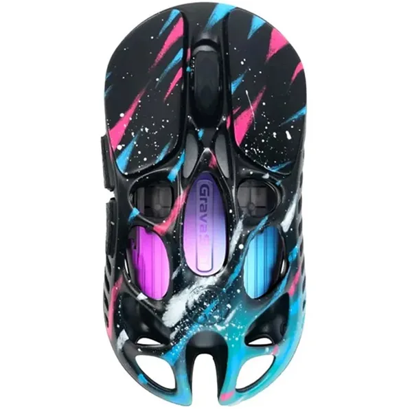 خرید موس بی سیم GravaStar Mercury X Pro 8KHz - طرح Neon Grafitti