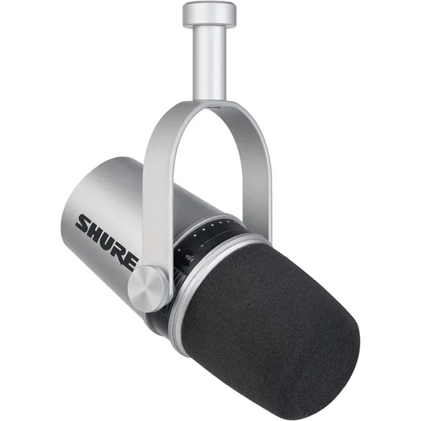 خرید میکروفون Shure MV7 - نقره ای
