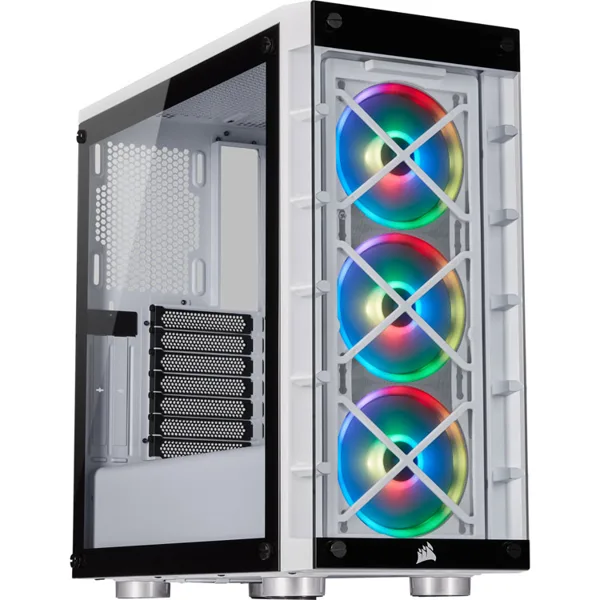 خرید کیس کامپیوتر Corsair iCue 465X RGB - شاسی مید تاور - سفید