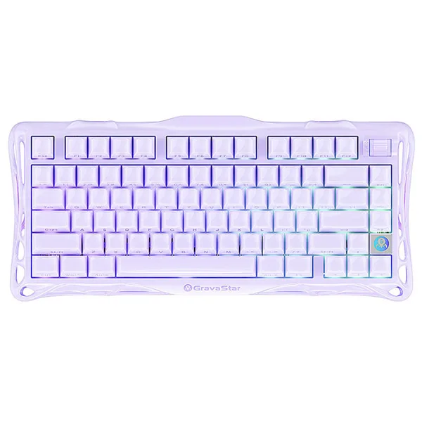 خرید کیبورد GravaStar Mercury K1 - بی سیم - سوییچ مکانیکی - رنگ Lavender Purple