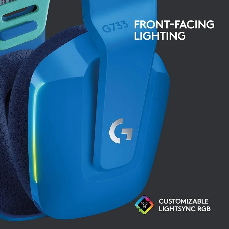خرید هدست Logitech G733 Lightspeed - بی سیم - آبی