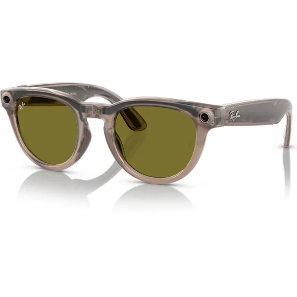 خرید عینک هوشمند Ray-Ban Meta Headliner - طرح Shiny Warm Stone - لنز فتوکرومیک سبز - استاندارد