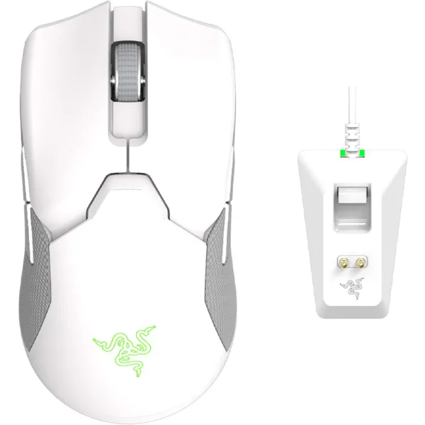خرید موس گیمینگ Razer Viper Ultimate به همراه پایه شارژ - رنگ Mercury White