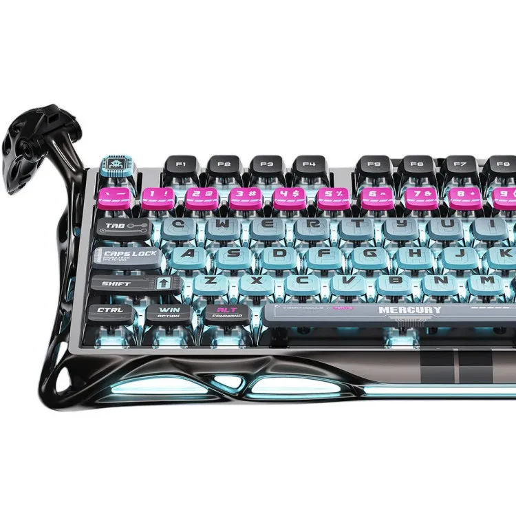 خرید کیبورد GravaStar Mercury V75 Pro - سوییچ مغناطیسی - طرح Cyberpunk