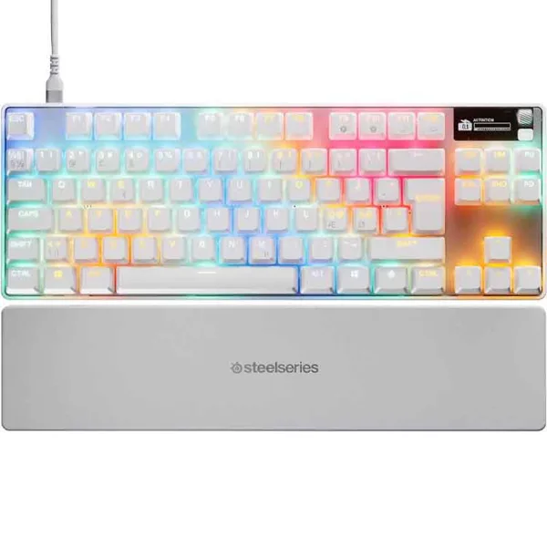 خرید کیبورد SteelSeries Apex Pro TKL نسل سه - سوییچ HyperMagnetic OmniPoint 3.0 - سفید