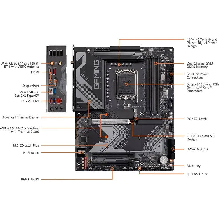 خرید مادربرد Aorus Z790 Gaming X AX - فرم ATX - چیپست اینتل
