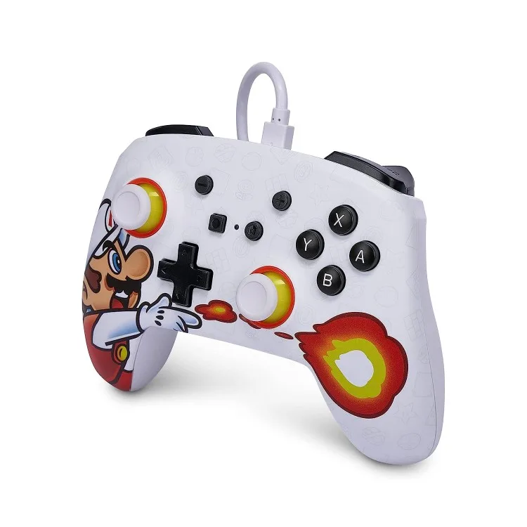 خرید کنترلر PowerA Enhanced نینتندو سوییچ - طرح Fireball Mario