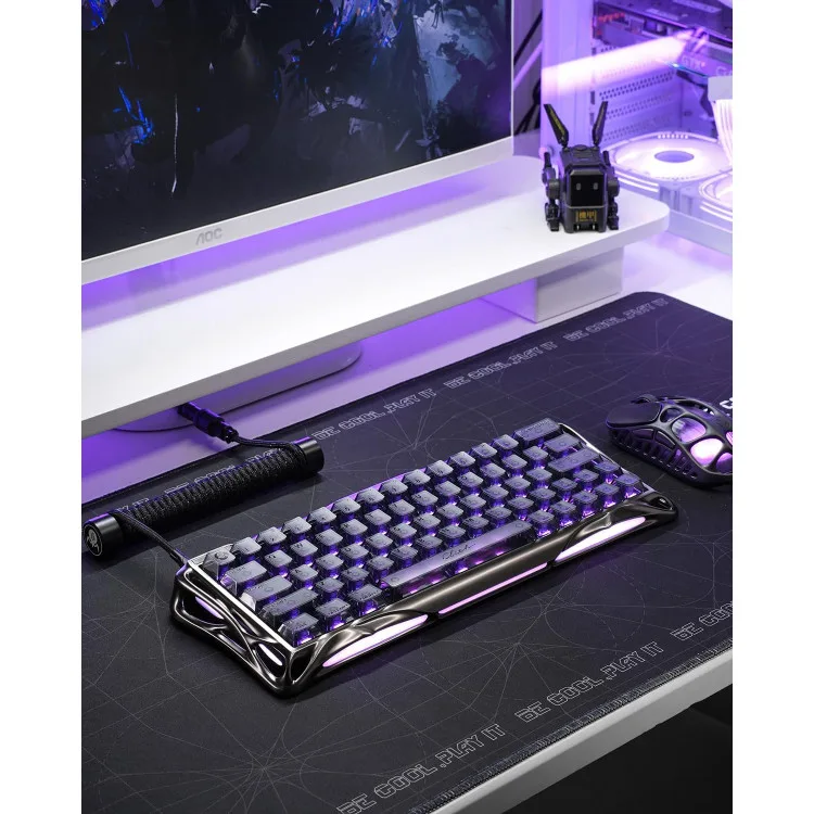 خرید کیبورد GravaStar Mercury V60 Pro - سوییچ مغناطیسی - رنگ Gunmetal Smoke