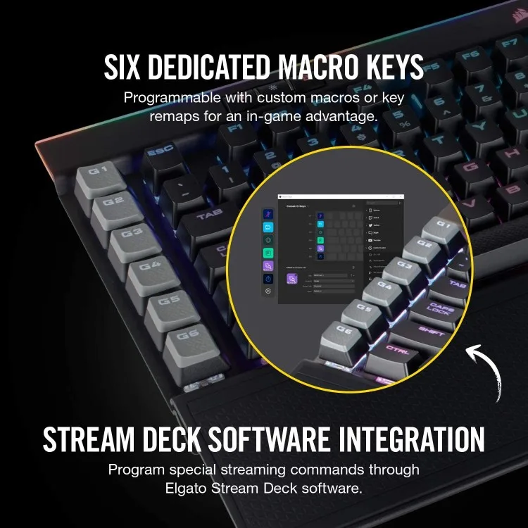 خرید کیبورد Corsair K95 RGB Platinum - سوییچ Cherry MX - سیاه