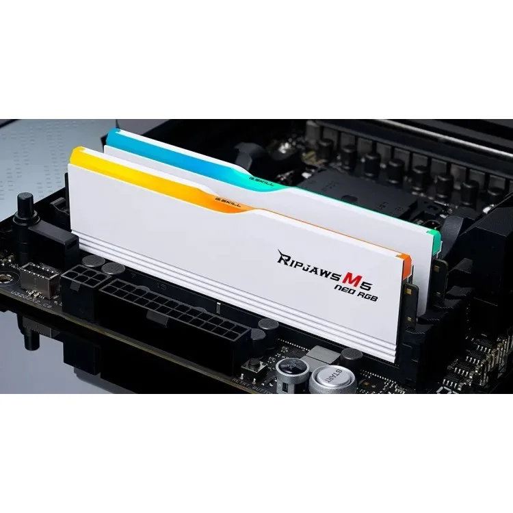 خرید رم G.Skill Ripjaws M5 Neo RGB DDR5 - ظرفیت 32 گیگابایت - مدل AMD EXPO - سرعت 6000 مگاهرتز - CL36 - سفید