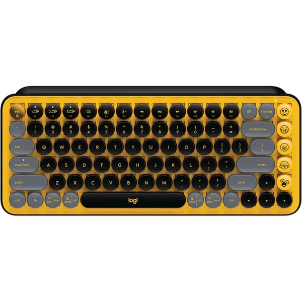 خرید کیبورد Logitech POP Keys - بی سیم - سوییچ مکانیکی - زرد انفجاری