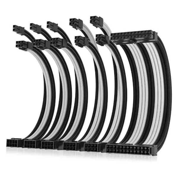 خرید کابل پاور روکش دار AsiaHorse 16AWG Pro - سیاه/سفید