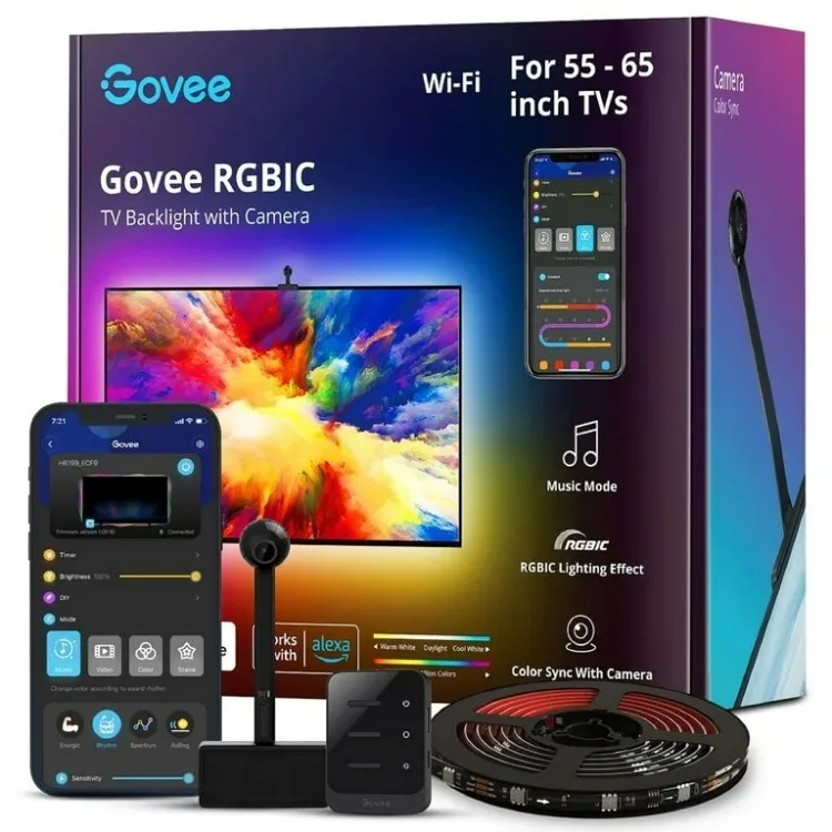 خرید لامپ هوشمند GoVee RGBIC LED برای تلویزیون 55 الی 65 اینچ