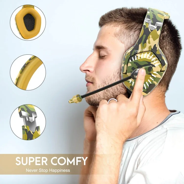 خرید هدست گیمینگ Onikuma K1B Pro خاکی