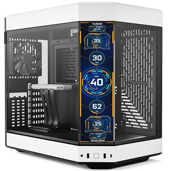 خرید کیس کامپیوتر Hyte Y60 + نمایشگر LCD - طرح پاندا