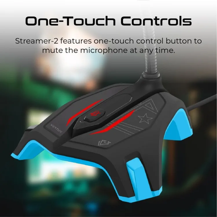 خرید میکروفون Vertux Streamer-2 - آبی