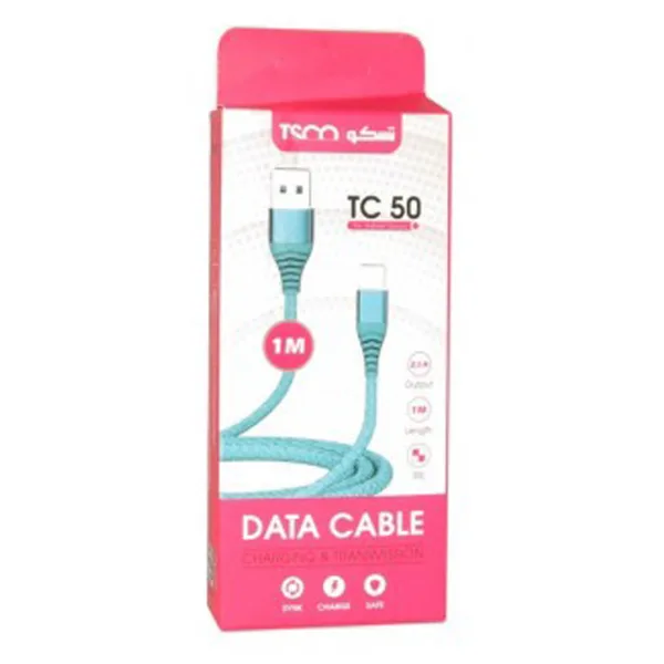 خرید کابل میکرو USB تسکو TC-50 - آبی