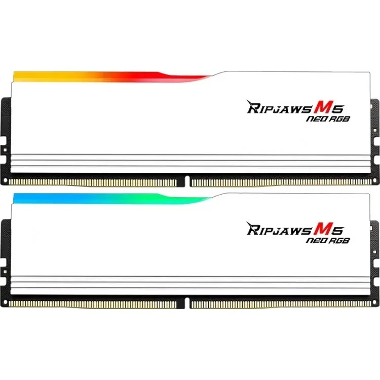 خرید رم G.Skill Ripjaws M5 Neo RGB DDR5 - ظرفیت 32 گیگابایت - مدل AMD EXPO - سرعت 6000 مگاهرتز - CL36 - سفید